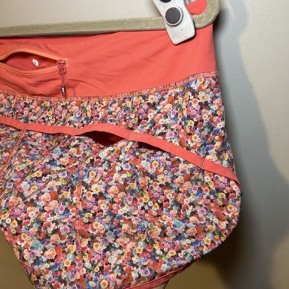Lululemon Womens Run Speed Shorts Multicolor Prism Petal Atomic Floral Size 8 - Picture 4 of 5